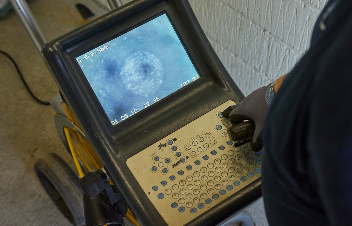 TV inspektion med skaerm